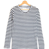Blue Striped Linen Long Sleeves Tee / ISABEL MARANT ETOILE - Size S