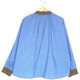 Blue Striped Long Sleeves Shirt / JOHANNA PARIS - One Size