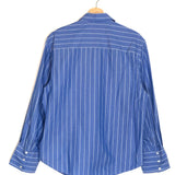 Blue Striped LOVELY Heart Cutout Long Sleeves Shirt / SANDRO - Size 1