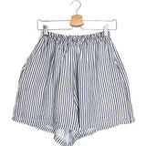 Blue Striped Mini Shorts - One Size
