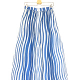 Blue Striped Sicily Linen Beach Midi Skirt / BAMBAH - SIze 38