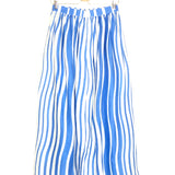 Blue Striped Sicily Linen Midi Skirt  (beach) / BAMBAH - Size 10