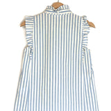 Blue Striped Sleeveless Blouse / SEZANE - Size 34