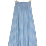 Blue Striped Wide Leg Pants - One Size