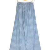 Blue Striped Wide Leg Pants - One Size