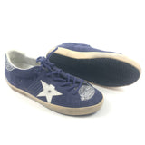 Blue SUPERSTAR Glitter Heel-tab Low Top Sneakers / GOLDEN GOOSE - Size 40