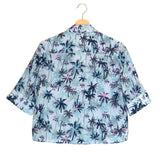 Blue TELMOS SUNSET Tropical Print Silk Shirt / ZADIG & VOLTAIRE - Size XS