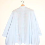 Blue Thin Striped Floral Embroidered Oversized  Shirt / V.DE.VINSTER - Size M