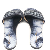 Blue Tie Dye DWAY Cotton Embroidered Slides / CHRISTIAN DIOR - Size 38.5