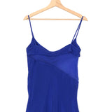Blue Tie-up Detail Strappy Silk Top / CHRISTOPHER ESBER - Size AUS 8
