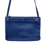 Blue TRIO Soft Lambskin Crossbody Bag / CELINE