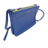 Blue TRIO Soft Lambskin Crossbody Bag / CELINE