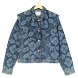 Blue VOYAGE Faded Denim Fitted Straight-cut Jacket / CLAUDIE PIERLOT - Size 42