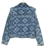 Blue VOYAGE Faded Denim Fitted Straight-cut Jacket / CLAUDIE PIERLOT - Size 42