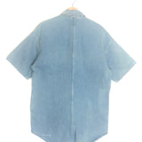 Blue Washed Logo-embossed Denim Playsuit / PRADA - Size 40 IT