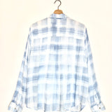 Blue Watercolor Plaid Printed Shirt / RAILS - Size XL