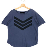 Blue with Down Arrow Printed T-shirt / JUNE 7.2 - Size S