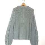 Blue/Grey Mohair and Wool Blend Sweater - model FAUCHER / GANNI - Size S