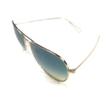 Blue/Grey Tinted Lens Golden Frame Aviator Sunglasses / ISABEL MARANT X OLIVER PEOPLES