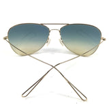 Blue/Grey Tinted Lens Golden Frame Aviator Sunglasses / ISABEL MARANT X OLIVER PEOPLES