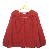 Brick Long Sleeves IRON Cotton Blouse / BA&SH - Size 0