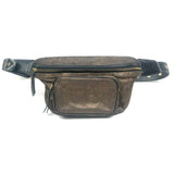 Bronze Leather Metallic Banana Bag / CLARIS VIROT X VERONICA LOUBRY