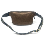 Bronze Leather Metallic Banana Bag / CLARIS VIROT X VERONICA LOUBRY