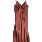 Bronze Satinated CINDY Maxi Dress / MAISON STELLA & SUZIE - Size M