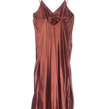 Bronze Satinated CINDY Maxi Dress / MAISON STELLA & SUZIE - Size M