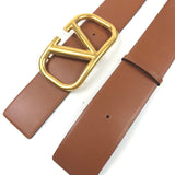 Brown and Black 70mm VLogo Signature Reversible Belt / VALENTINO - Size 100