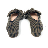 Brown and Black Check NOA Bow Pointed Toe Flats / LOEFFLER RANDALL - Size 38
