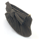 Brown and Black Check RAYNE Bow Clutch / LOEFFLER RANDALL