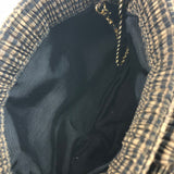 Brown and Black Check RAYNE Bow Clutch / LOEFFLER RANDALL