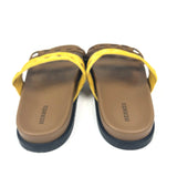 Brown and Yellow EXTRA Suede Leather Sandals / HERMES - Size 37