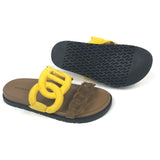 Brown and Yellow EXTRA Suede Leather Sandals / HERMES - Size 37