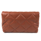 Brown Babette Folded Faux Leather Pouch / ESSENTIEL ANTWERP