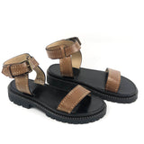 Brown BREENA Studded Leather Sandals / ISABEL MARANT - Size 38
