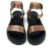 Brown BREENA Studded Leather Sandals / ISABEL MARANT - Size 38