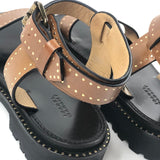 Brown BREENA Studded Leather Sandals / ISABEL MARANT - Size 38