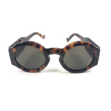 Brown CHUNKY Tortoiseshell Anagram Round Sunglasses / LOEWE