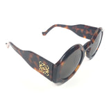 Brown CHUNKY Tortoiseshell Anagram Round Sunglasses / LOEWE