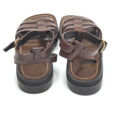 Brown CLEA Gladiator Leather Sandals / CELINE - Size 37