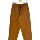Brown Cotton Wide-Leg Elastic Waistband Trousers / SONGE LAB - Size L