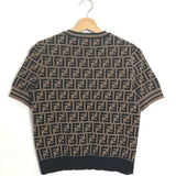 Brown FF Knitted Pullover Top / FENDI - Size IT 40