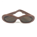 Brown TRIOMPH Frame Oval Sunglasses / CELINE