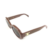Brown TRIOMPH Frame Oval Sunglasses / CELINE