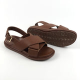 Brown FUSSBET Leather Sandals / MARNI - Size 38.5