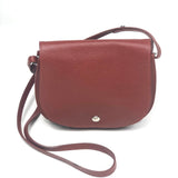 Brown grained Leather Crossbody Bag / LONGCHAMP