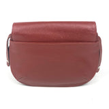 Brown grained Leather Crossbody Bag / LONGCHAMP