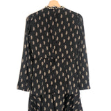 Brown GRISELDA Printed Satin-twill Ruffled Trims  Mini Dress / SANDRO - Size 36